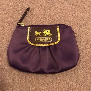 Purple Coach Coin Purse